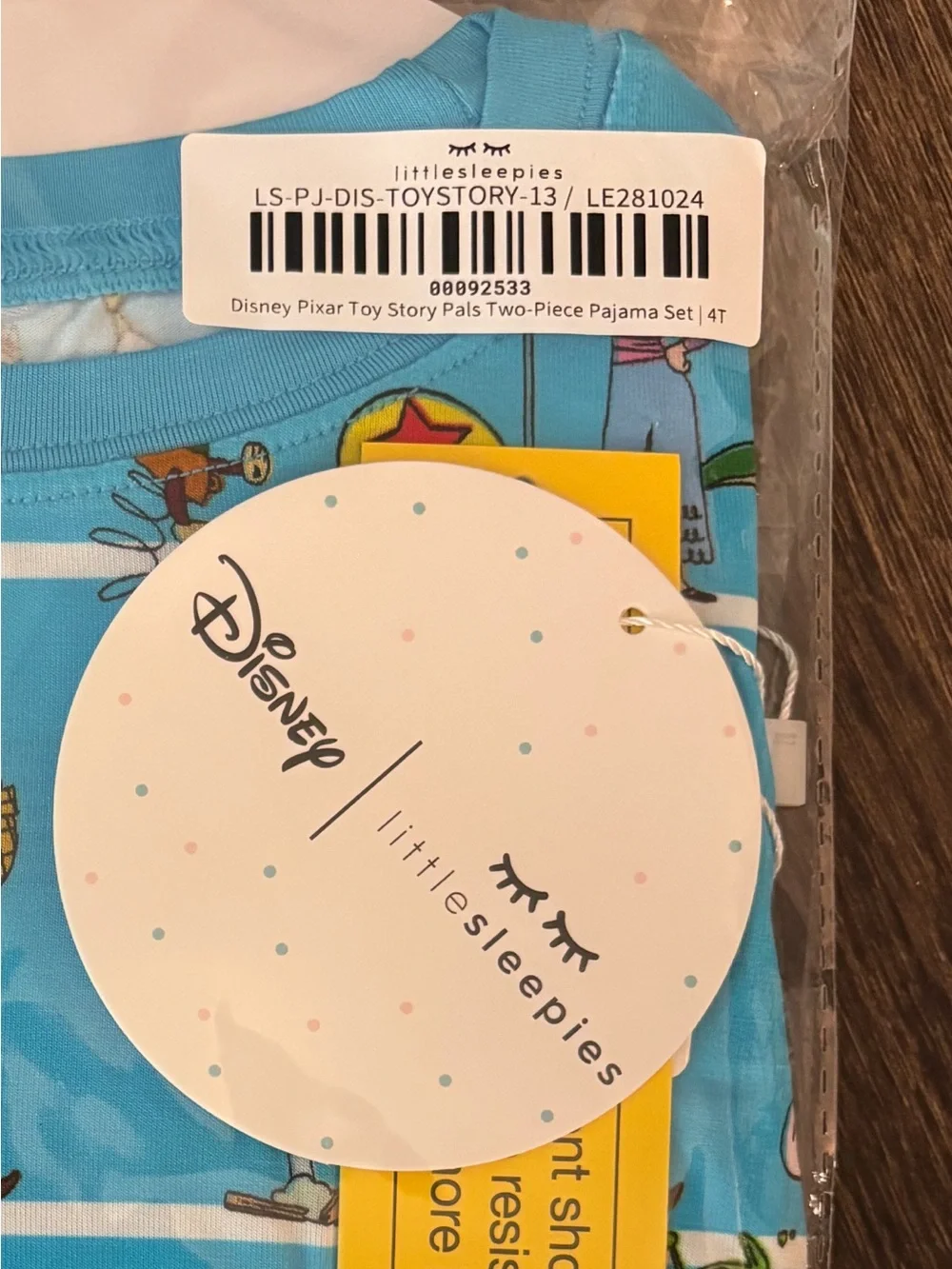 NWT Little Sleepies Disney Pixar Toy Story Pals 2 Piece